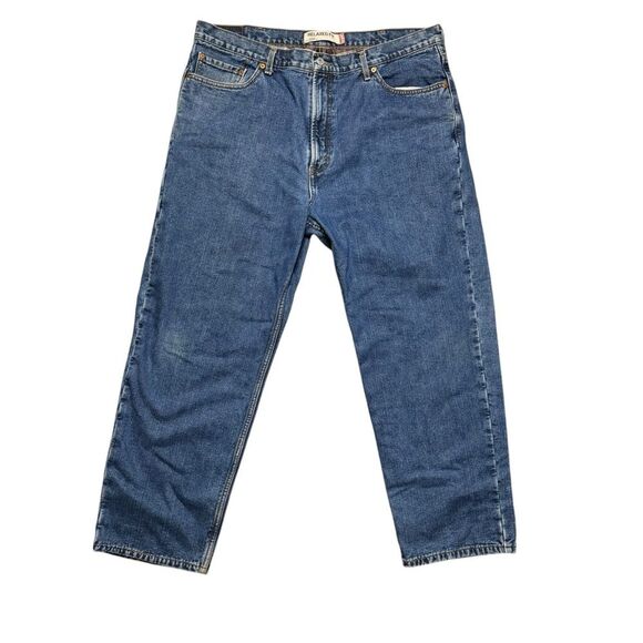 Levi's 550 Men's Flannel Lined Relaxed Fit Blue Denim Straight Leg Jeans 40 x 30 - Picture 1 of 10